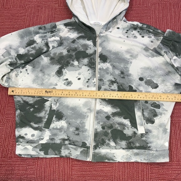 Shambhala women’s large grey tie dye zip hoodie sweater - Picture 12 of 16
